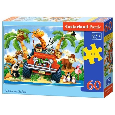 Puzzle 60el. softies on safari CASTOR