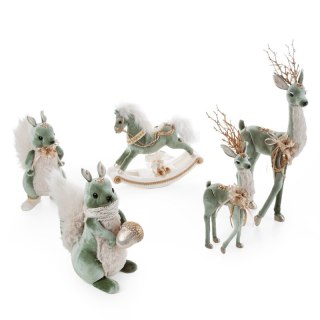 FIGURKA ŚWIĄTECZNA 15 X 14 X 27 CM MIĘTOWY