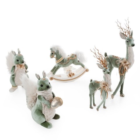 FIGURKA ŚWIĄTECZNA 15 X 14 X 27 CM MIĘTOWY