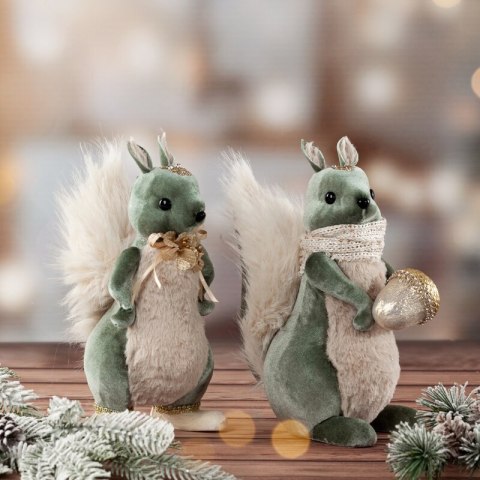 FIGURKA ŚWIĄTECZNA 15 X 14 X 27 CM MIĘTOWY