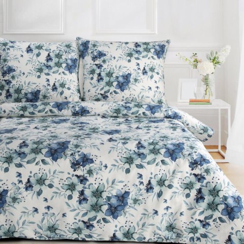 KOMPLET POŚCIELI SATYNOWEJ SPRING 54 220 X 200 CM NIEBIESKI