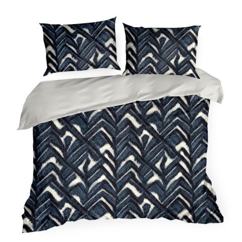 KOMPLET POŚCIELI SATYNOWEJ SPRING 61 220 X 200 CM CIEMNOGRANATOWY