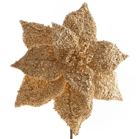 KWIAT ŚWIĄTECZNY 268 O 25 CM ZŁOTY