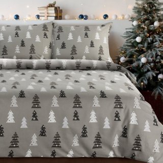 ŚWIĄTECZNY KOMPLET POŚCIELI LENON 140 X 200 CM STALOWY