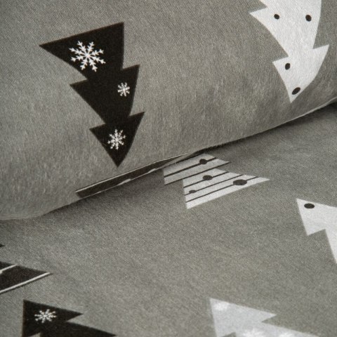 ŚWIĄTECZNY KOMPLET POŚCIELI LENON 160 X 200 CM STALOWY