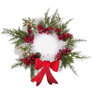 Wianek świąteczny na Boże Narodzenie stroik na drzwi stół handmade