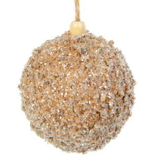 BOMBKA CHOINKOWA FI 8 CM SZAMPAŃSKI