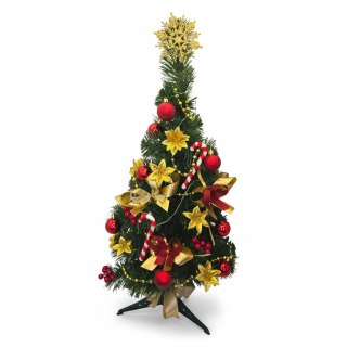 GOTOWA CHOINKA UBRANA ŚWIĄTECZNA DO DOMU BIURA + ŚWIATEŁKA 70cm