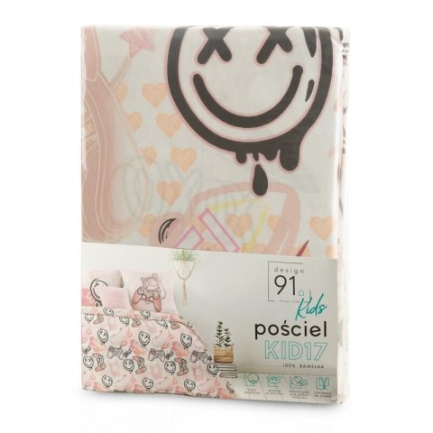 POŚCIEL BAWEŁNIANA D91 KID 17 140 X 200 CM BIAŁY