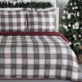 ŚWIĄTECZNY KOMPLET POŚCIELI AARON 140 X 200 CM BIAŁY