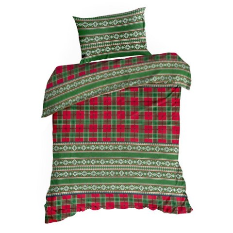 ŚWIĄTECZNY KOMPLET POŚCIELI AURORA 160 X 200 CM ZIELONY