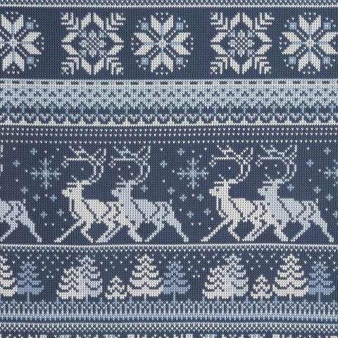 ŚWIĄTECZNY KOMPLET POŚCIELI FJORD 160 X 200 CM GRANATOWY