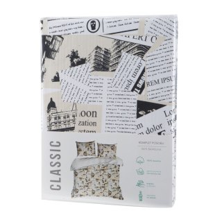 KOMPLET POŚCIELI BAWEŁNIANEJ SONIA 39 160 X 200 CM BEŻOWY