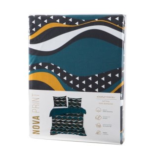 KOMPLET POŚCIELI SATYNOWEJ NIKA 50 140 X 200 CM CIEMNOTURKUSOWY