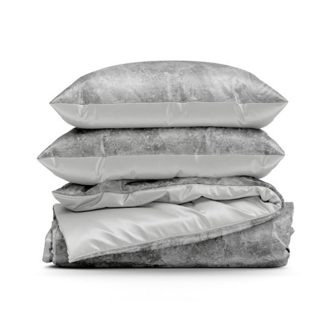 KOMPLET POŚCIELI SATYNOWEJ SPRING 71 220 X 200 CM SREBRNY