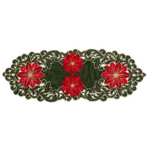 OBRUS ŚWIĄTECZNY 05 35 X 180 CM ZIELONY
