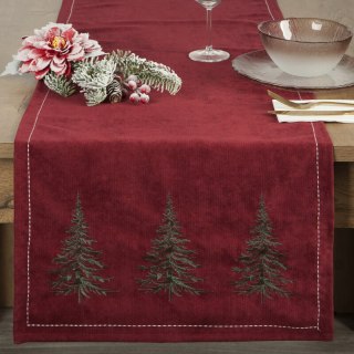 OBRUS ŚWIĄTECZNY 26 40 X 183 CM BORDOWY
