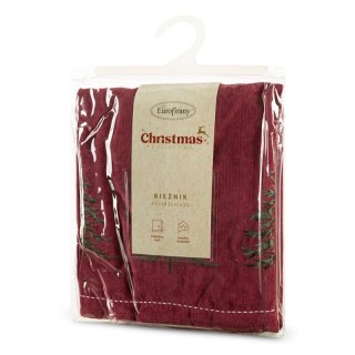 OBRUS ŚWIĄTECZNY 26 40 X 183 CM BORDOWY