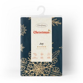 OBRUS ŚWIĄTECZNY JOY (2) 40 X 140 CM GRANATOWY
