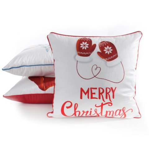 POSZEWKA ŚWIĄTECZNY 189 45 X 45 CM BIAŁY