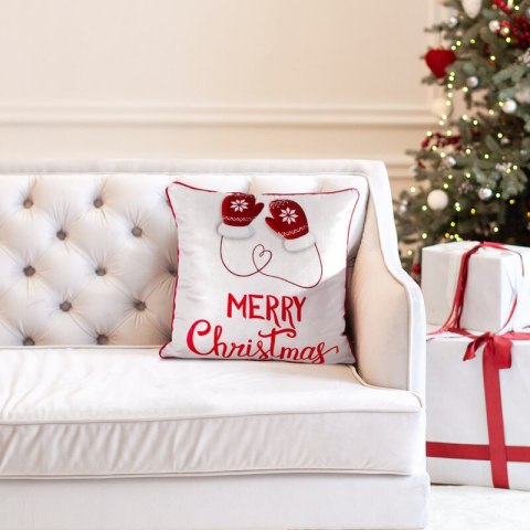 POSZEWKA ŚWIĄTECZNY 189 45 X 45 CM BIAŁY