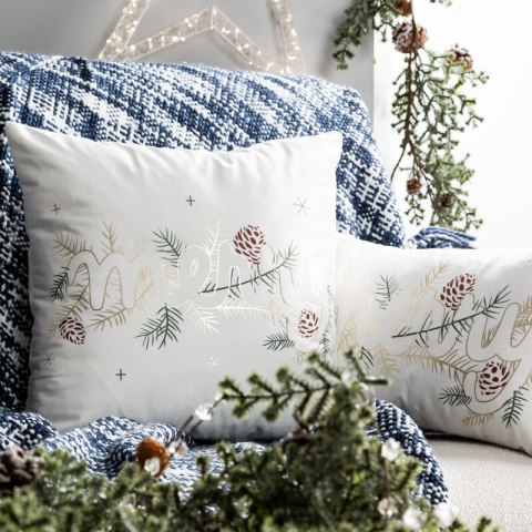 POSZEWKA ŚWIĄTECZNY 243 45 X 45 CM BIAŁY