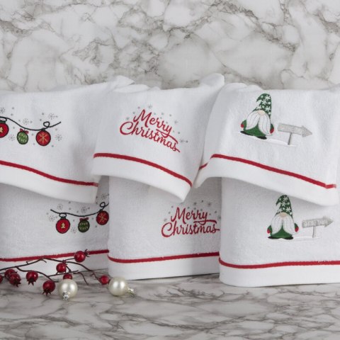 RĘCZNIK ŚWIATECZNY GERDA2 70 X 140 CM BIAŁY