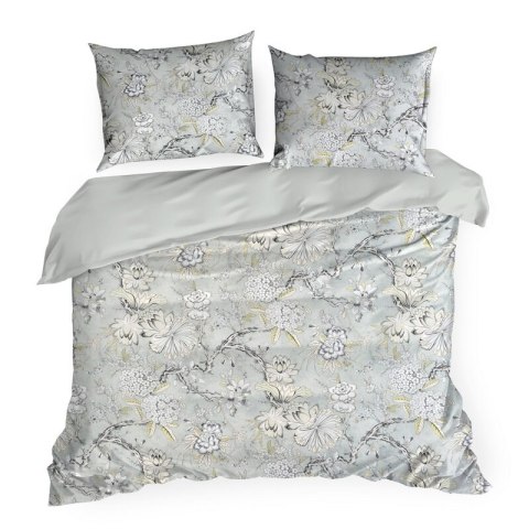 KOMPLET POŚCIELI SATYNOWEJ SPRING 72 160 X 200 CM JASNOSTALOWY