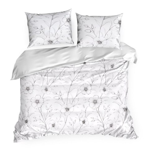 KOMPLET POŚCIELI SATYNOWEJ SPRING 64 140 X 200 CM BIAŁY
