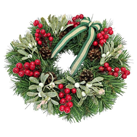 Wianek świąteczny na Boże Narodzenie stroik na drzwi stół handmade 30cm