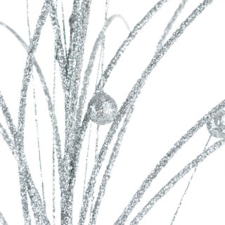 GAŁĄZKA ŚWIĄTECZNA DEKORACYJNA 266 80 CM SREBRNY