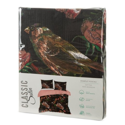 KOMPLET POŚCIELI SATYNOWEJ SPRING 21 160 X 200 CM CZARNY