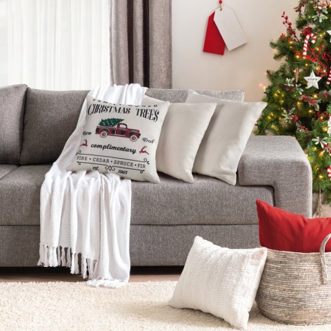 POSZEWKA ŚWIĄTECZNY 222 45 X 45 CM KREMOWY