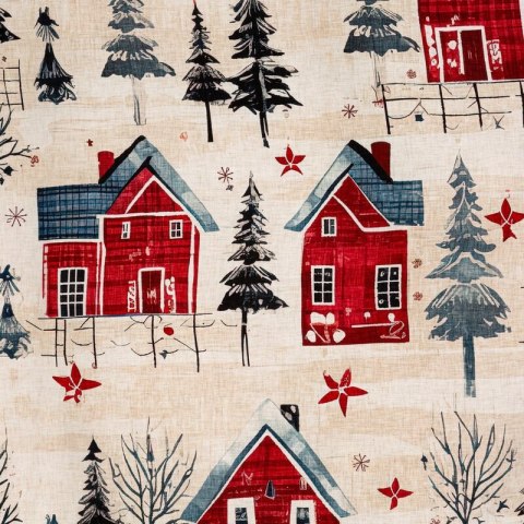 ŚWIĄTECZNY KOMPLET POŚCIELI ASHER 140 X 200 CM CZERWONY