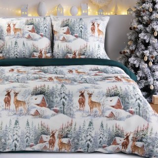 ŚWIĄTECZNY KOMPLET POŚCIELI FAIRYLAND 140 X 200 CM BIAŁY