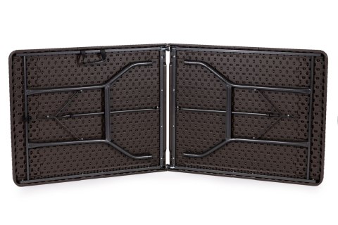 Stół cateringowy bankietowy ogrodowy składany 180 cm brązowy ModernHome