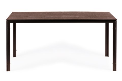 Stół ogrodowy 6-osobowy 156x78 cm polywood meble na taras brązowy