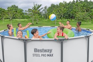 Basen stelażowy Steel Pro MAX 427x122 Szary 14FT BESTWAY 5w1 + Akcesoria