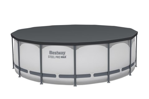 Basen stelażowy Steel Pro MAX 427x122 Szary 14FT BESTWAY 5w1 + Akcesoria
