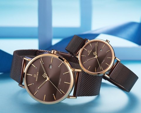 KOMPLET PREZENTOWY 2 ZEGARKÓW (MĘSKI I DAMSKI) NAVIFORCE - NF3008G+L (zn113e)