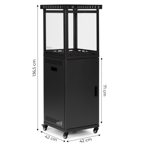 Ogrzewacz gazowy promiennik grzejnik 13 kW szklany na ogród patio reduktor kamienie wulkaniczne pokrowiec MultiGarden