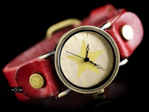 ZEGAREK DAMSKI TAYMA - RETRO PUNK 27 -czerwony (zx583a)