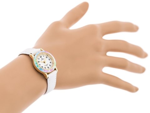 ZEGAREK KOMUNIJNY DZIECIĘCY PERFECT LP195-05 - biały + BOX