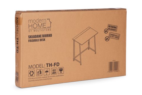 Biurko komputerowe składane 80x45 cm stolik pod laptopa loft ModernHome