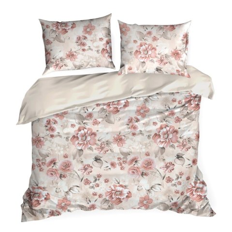 KOMPLET POŚCIELI SATYNOWEJ SPRING 42 140 X 200 CM PUDROWY RÓŻ