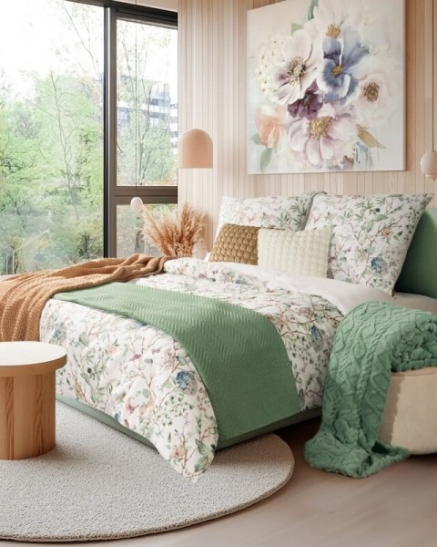 KOMPLET POŚCIELI SATYNOWEJ SPRING 56 140 X 200 CM BIAŁY