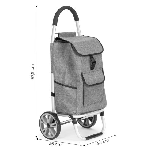 Wózek na zakupy torba 33 litry duże koła dodatkowe kieszenie ModernHome
