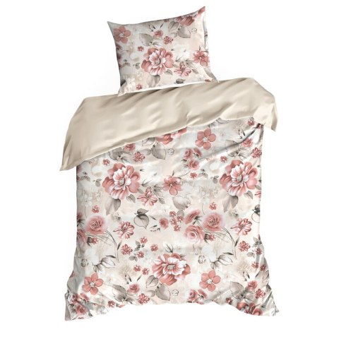 KOMPLET POŚCIELI SATYNOWEJ SPRING 42 160 X 200 CM PUDROWY RÓŻ