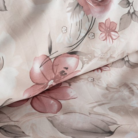 KOMPLET POŚCIELI SATYNOWEJ SPRING 42 160 X 200 CM PUDROWY RÓŻ