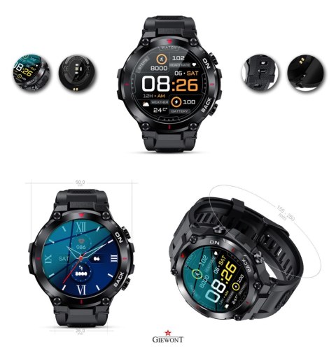 Smartwatch GIEWONT Pionier GPS GW460-1 - Carbon